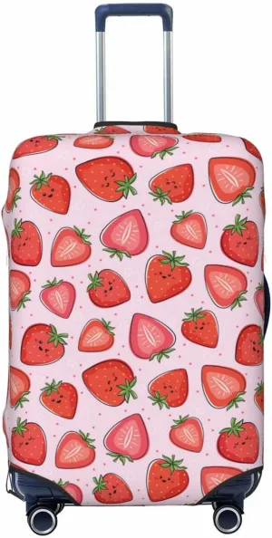 VOSERY Travel Luggage Cover - kawaii strawberry fruits Washable Suitcase Covers Protector Fits 18-32 Inches Luggage