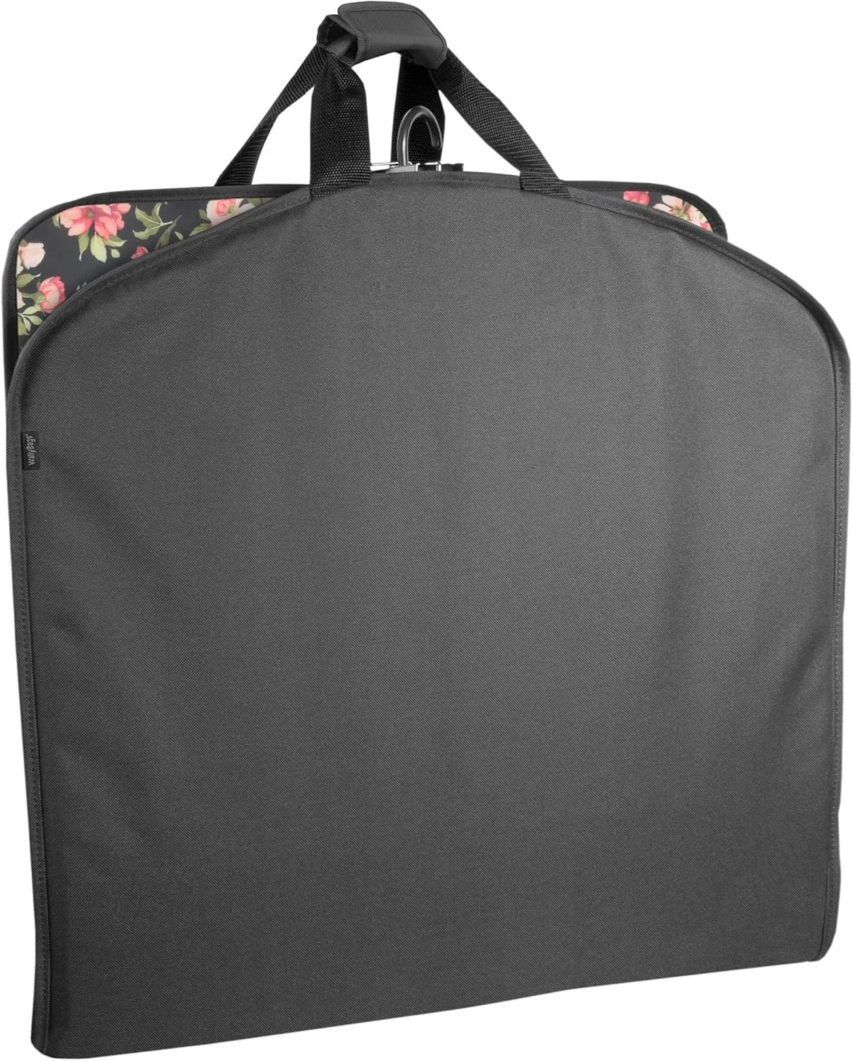 WallyBags 52-inch Deluxe Garment Cover with Handles, Black Floral