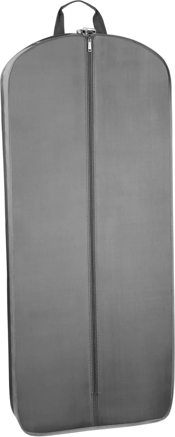 WallyBags Deluxe Tri-Fold Travel Garment Bag with Three Pockets for Men & Women, Grey, 48-inch