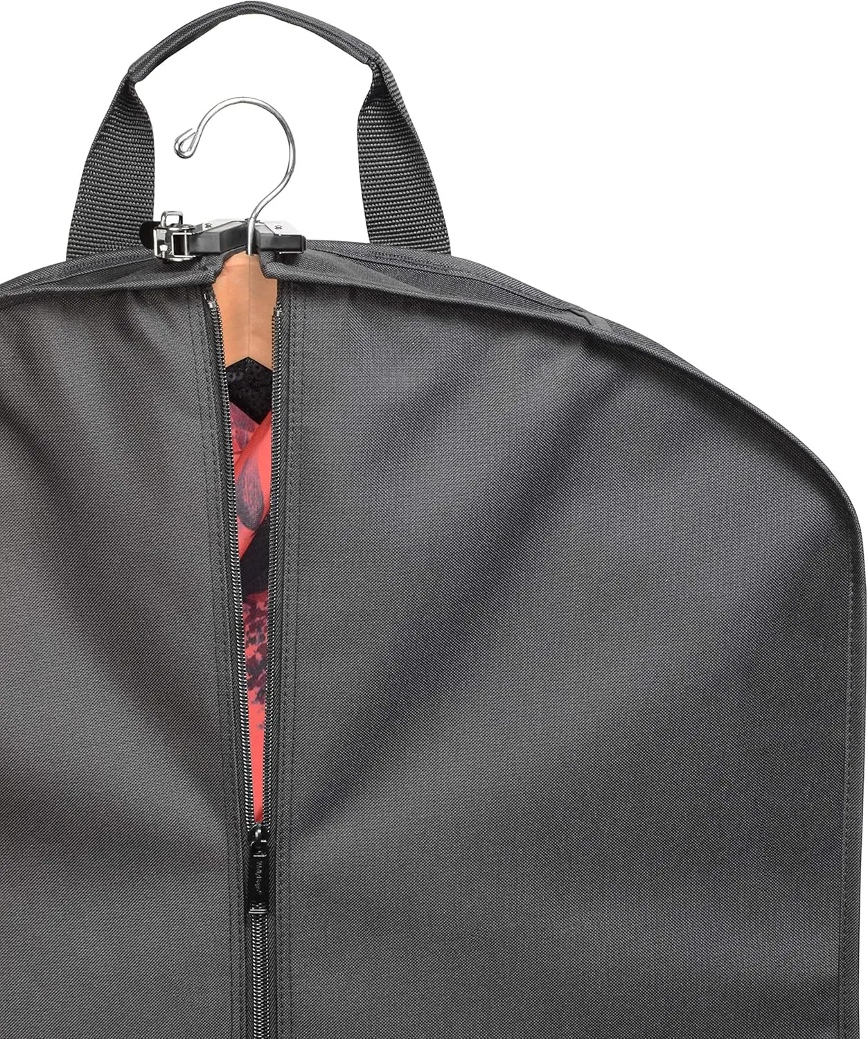 WallyBags Garment Bag 52-Inch Deluxe Travel Two Pockets, Black-M1