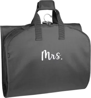 WallyBags Garment Bag Premium Tri-Fold Travel Exterior Pocket, Black-M1, 60-Inch