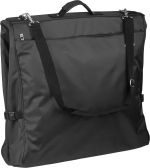 WallyBags Premium Framed Garment Bag with Shoulder Strap and Multiple Pockets, Black, 45-inch