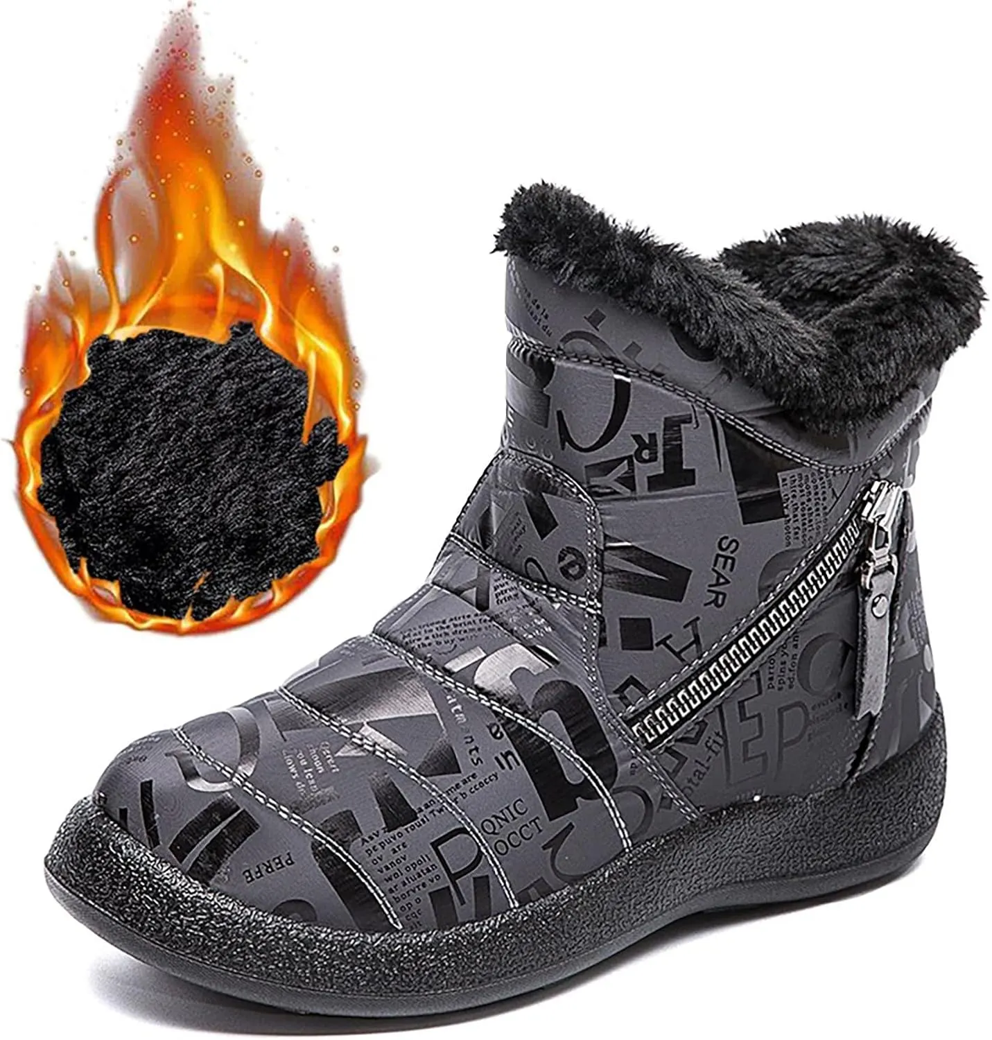 Winter Shoes for Women 2024 Comfy Dressy Winter Shoes for Women Low Heel Womens Wide Width Snow Boots Botas De Mujer Para El Frio Cute Womens Winter Dress Boots