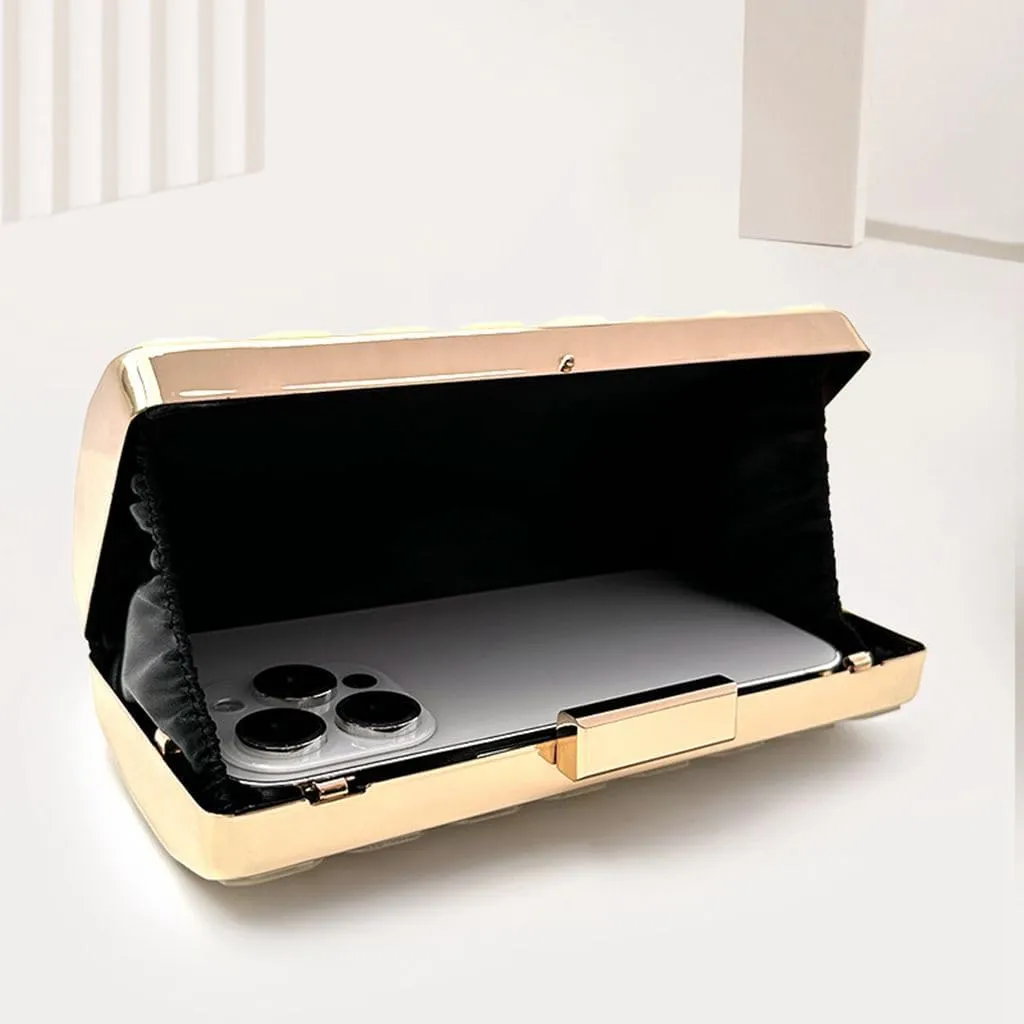 Women Acrylic Clutch Handbag Luxury Shoulder bags Evening Purse with Detachable Chain for Wedding Prom Party