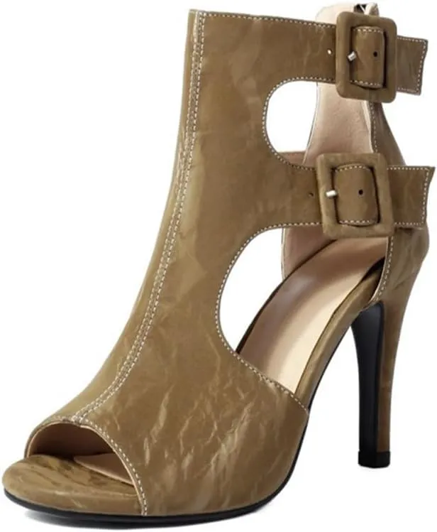Women Ballroom Dance Boots Latin Salsa Wedding Peep Toe Performance Ankle Dancing Shoes,DS-3892