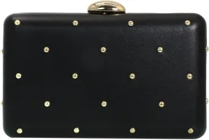 Women Classic Faux Leather Rivet Handbag Chain Strap Crossbody Purse Evening Clutch Bag for Cocktail Party
