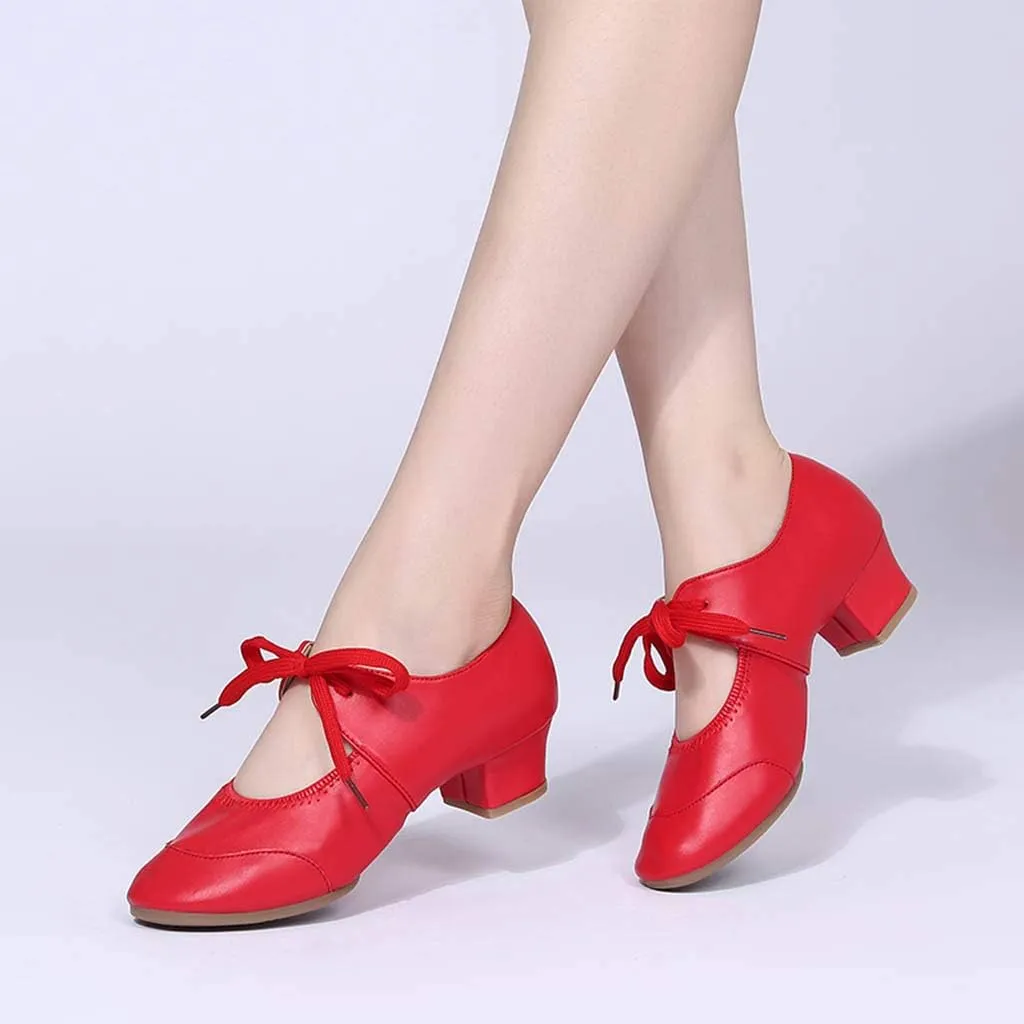 Women Dance Shoes Prom Ballroom Ballet Latin ??????achata Mid Heel Toe Performance Dance Dancing Shoes