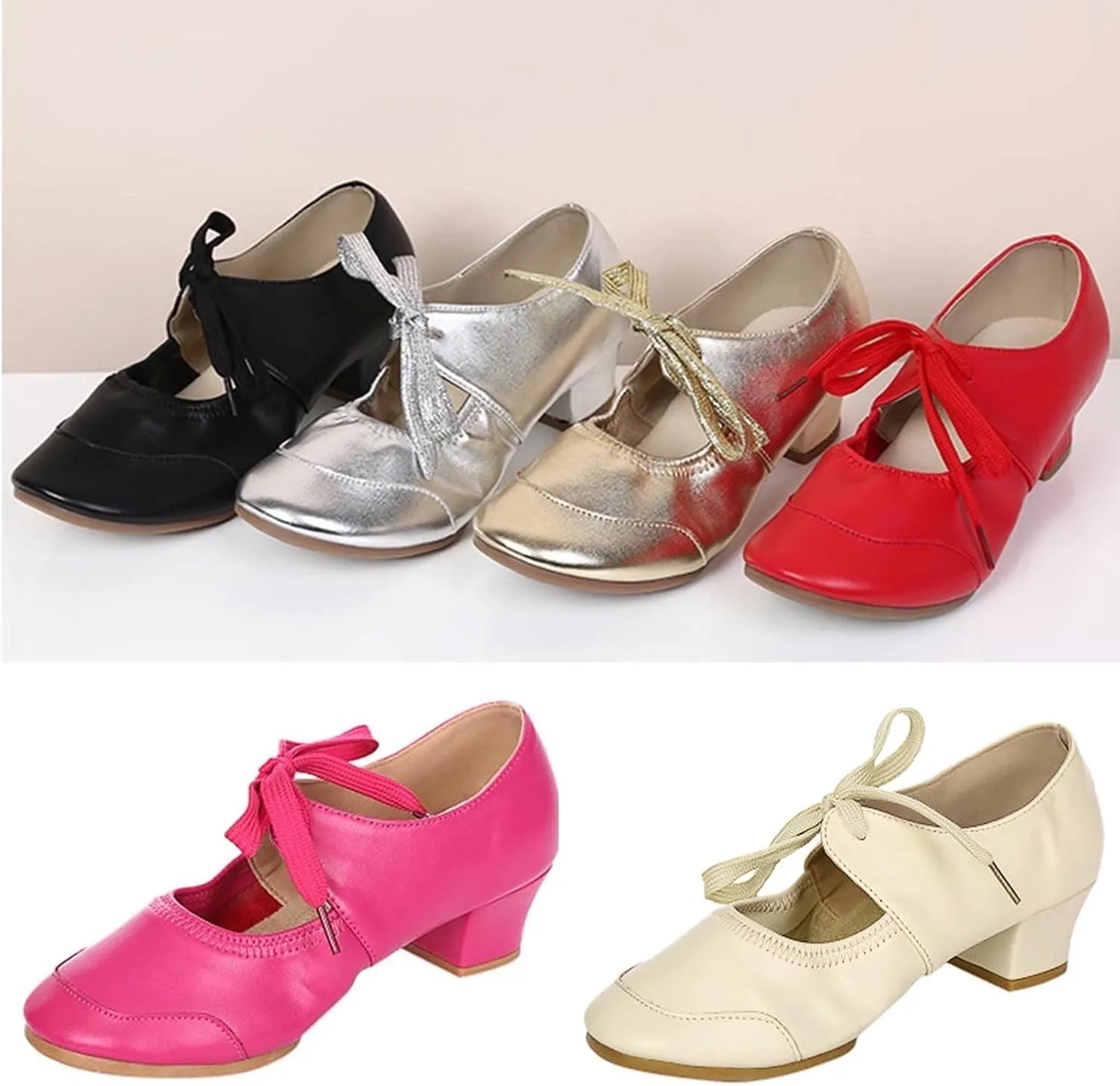 Women Dance Shoes Prom Ballroom Ballet Latin ??????achata Mid Heel Toe Performance Dance Dancing Shoes
