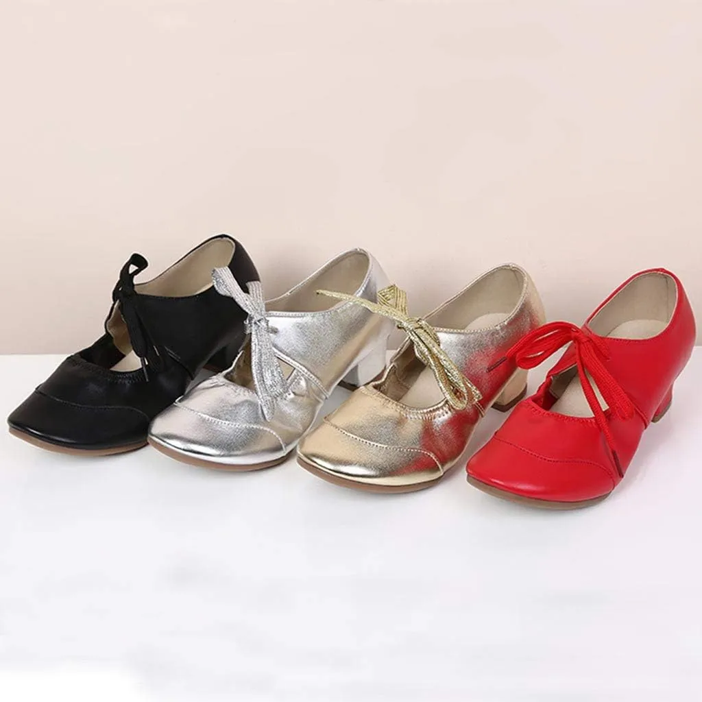 Women Dance Shoes Prom Ballroom Ballet Latin ??????achata Mid Heel Toe Performance Dance Dancing Shoes