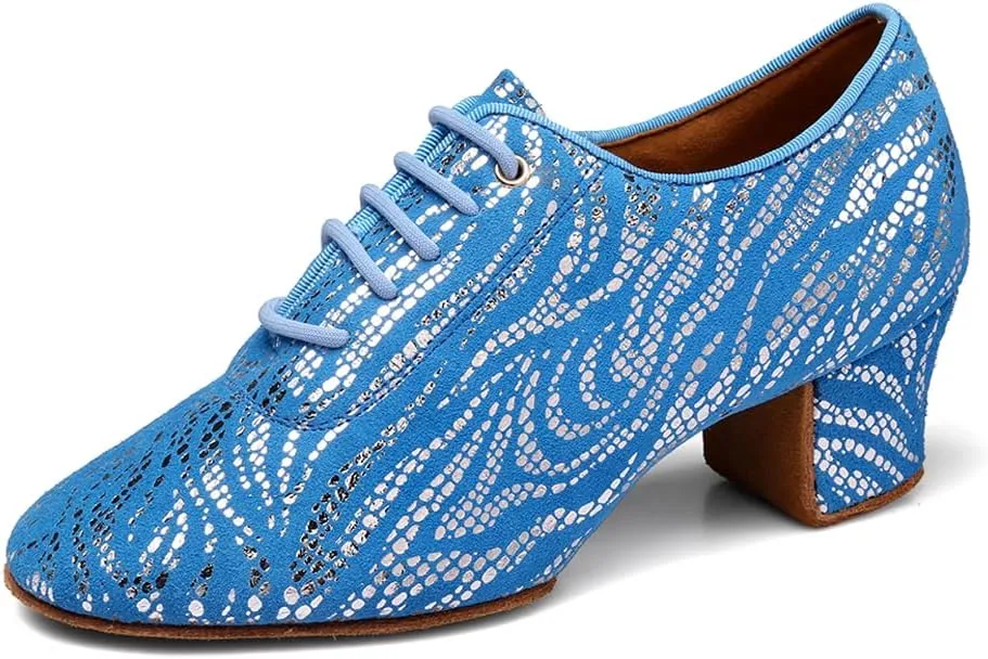 Women Latin Dance Shoes Ballroom Lace-up Practice Social Dance Modern Salsa Dancing Shoes