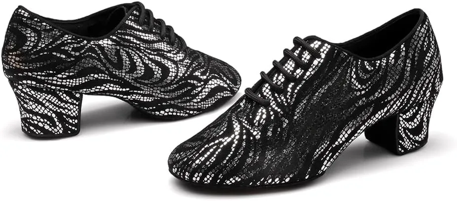 Women Latin Dance Shoes Ballroom Lace-up Practice Social Dance Modern Salsa Dancing Shoes
