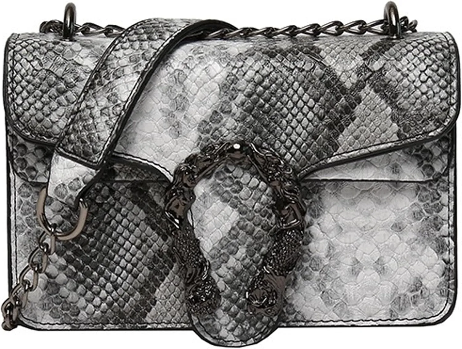 Women Leather Crossbody Purse Bags,Fashion Snake Printed Leather Shoulder Bags,Small Clutch Bags