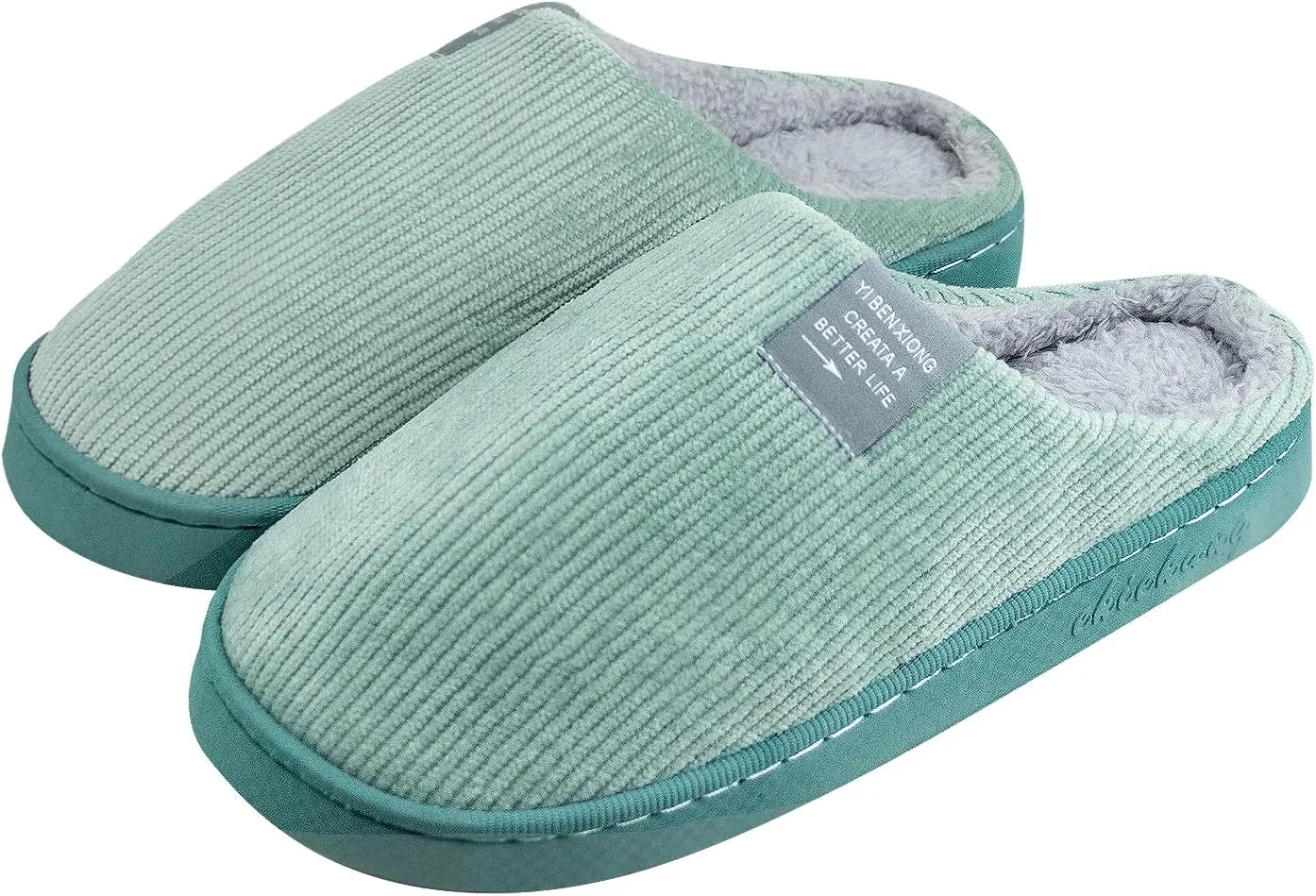 Women Men Plush Soft Slippers Winter Warm Slip On House Shoes Anti-Skid Indoor Outdoor
