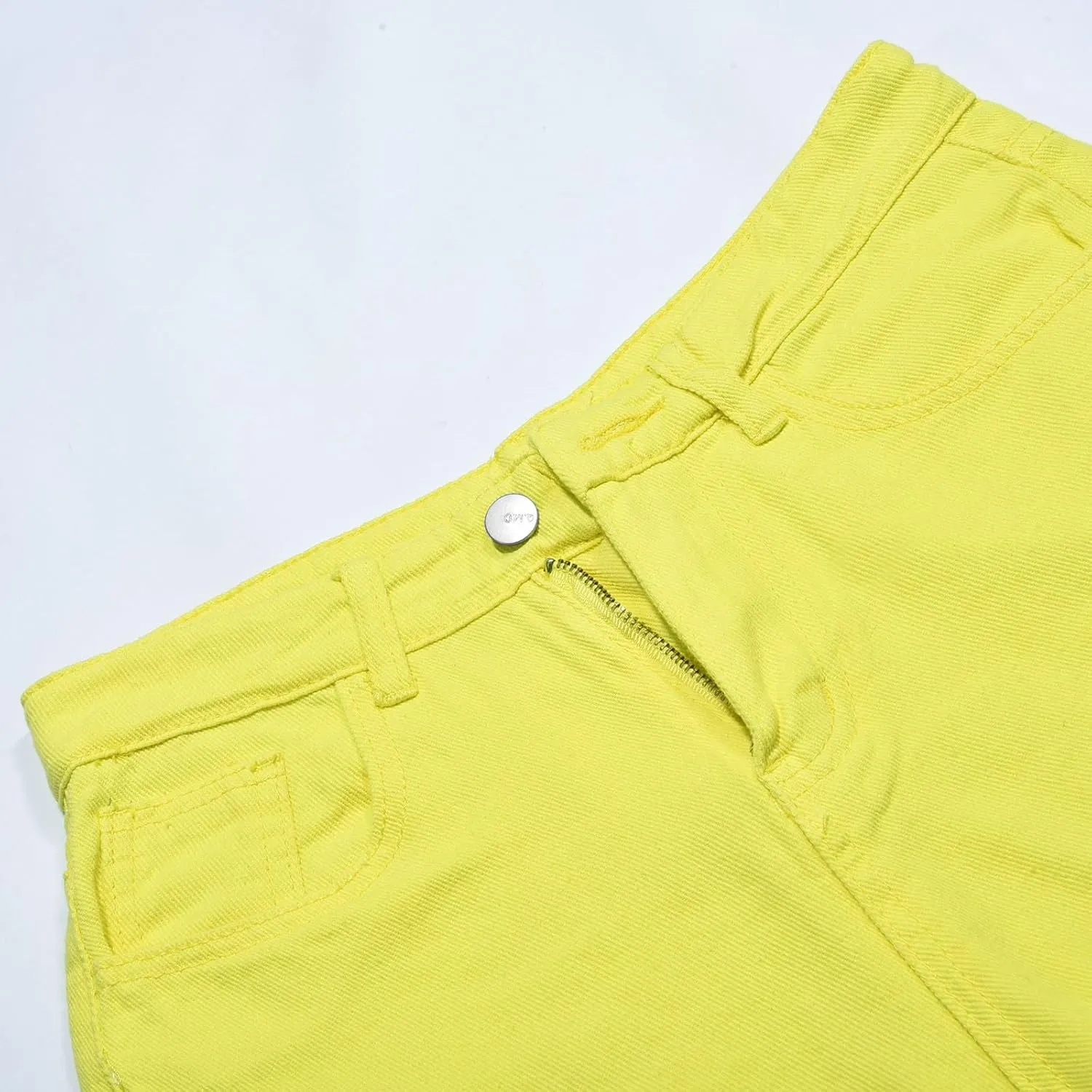 Womens Bermuda Denim Jean Jorts Casual Classic Fit High Waisted Cargo Shorts Lightweight Button Shorts with Pockets