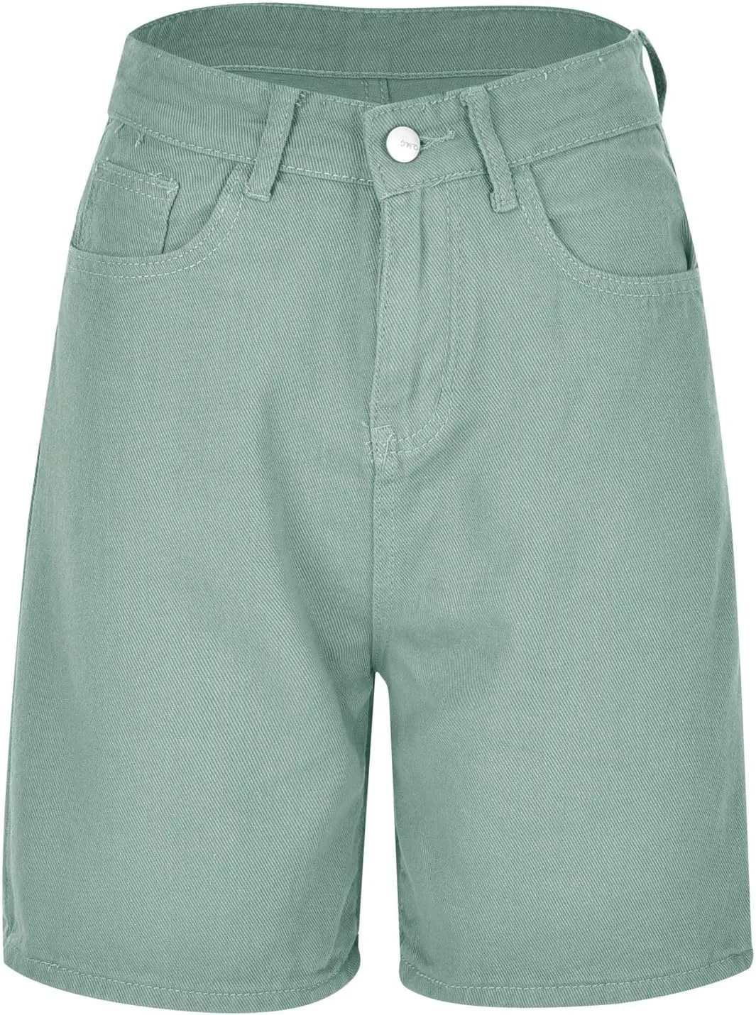 Womens Bermuda Denim Jean Jorts Casual Classic Fit High Waisted Cargo Shorts Lightweight Button Shorts with Pockets