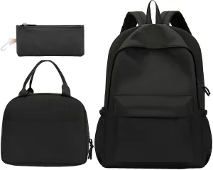 Women's Casual Fashion Backpack Soft Rucksack Ladies Shoulder Bags Medium Mini Vegan Leather Backpack for Woman(Black)