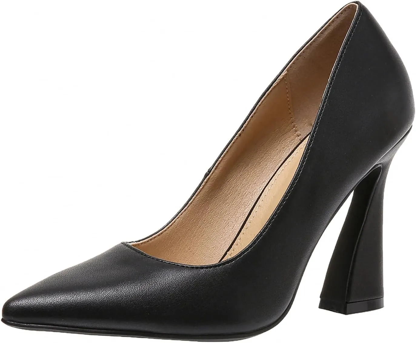 Women's Closed Toe High Heels Dress Pointed Toe Slip-on Wedding Party Prom Pump Shoes
