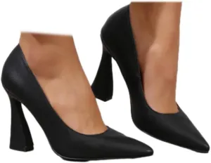 Women's Closed Toe High Heels Dress Pointed Toe Slip-on Wedding Party Prom Pump Shoes