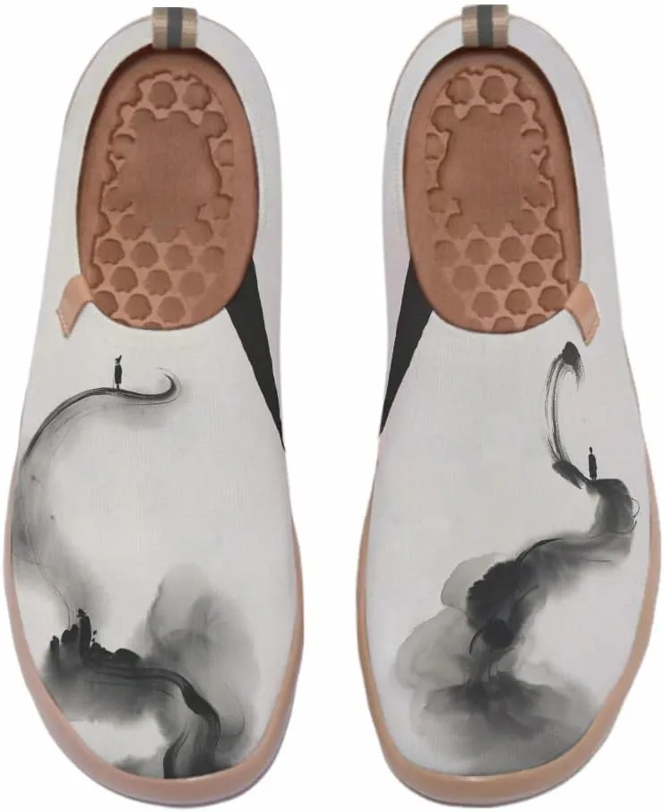 Women's Comfort Soft Walking Shoes Slip On Sneakers Knitted Art Painted Casual Loafers
