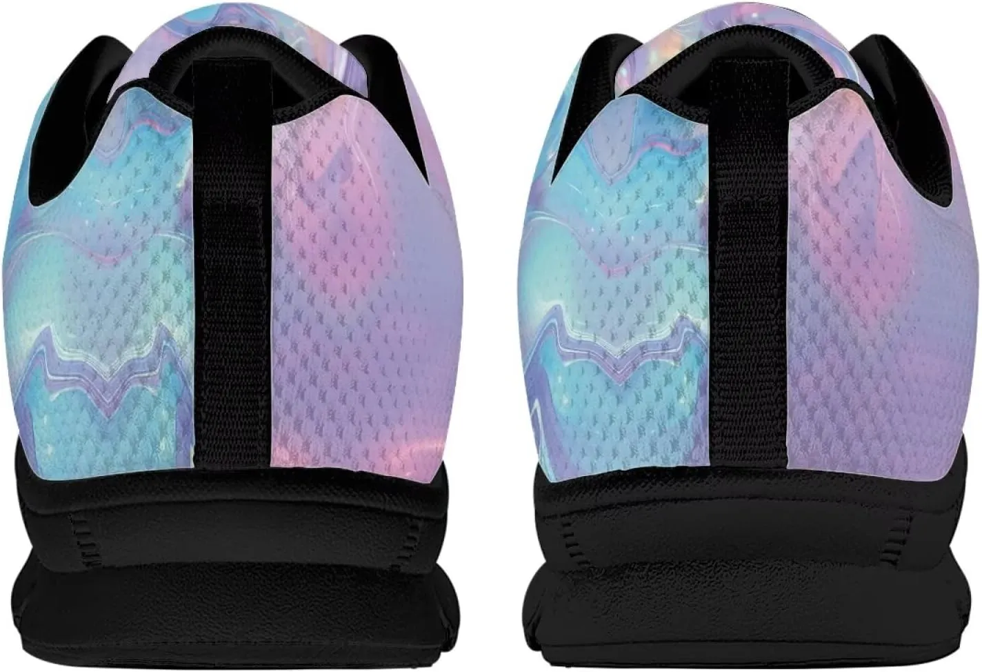 Women's Fashion Sneakers Low Top Casual Shoes Lightweight Wide Arch Support Travel Sneakers for Workout Size 5-12 Black Sole