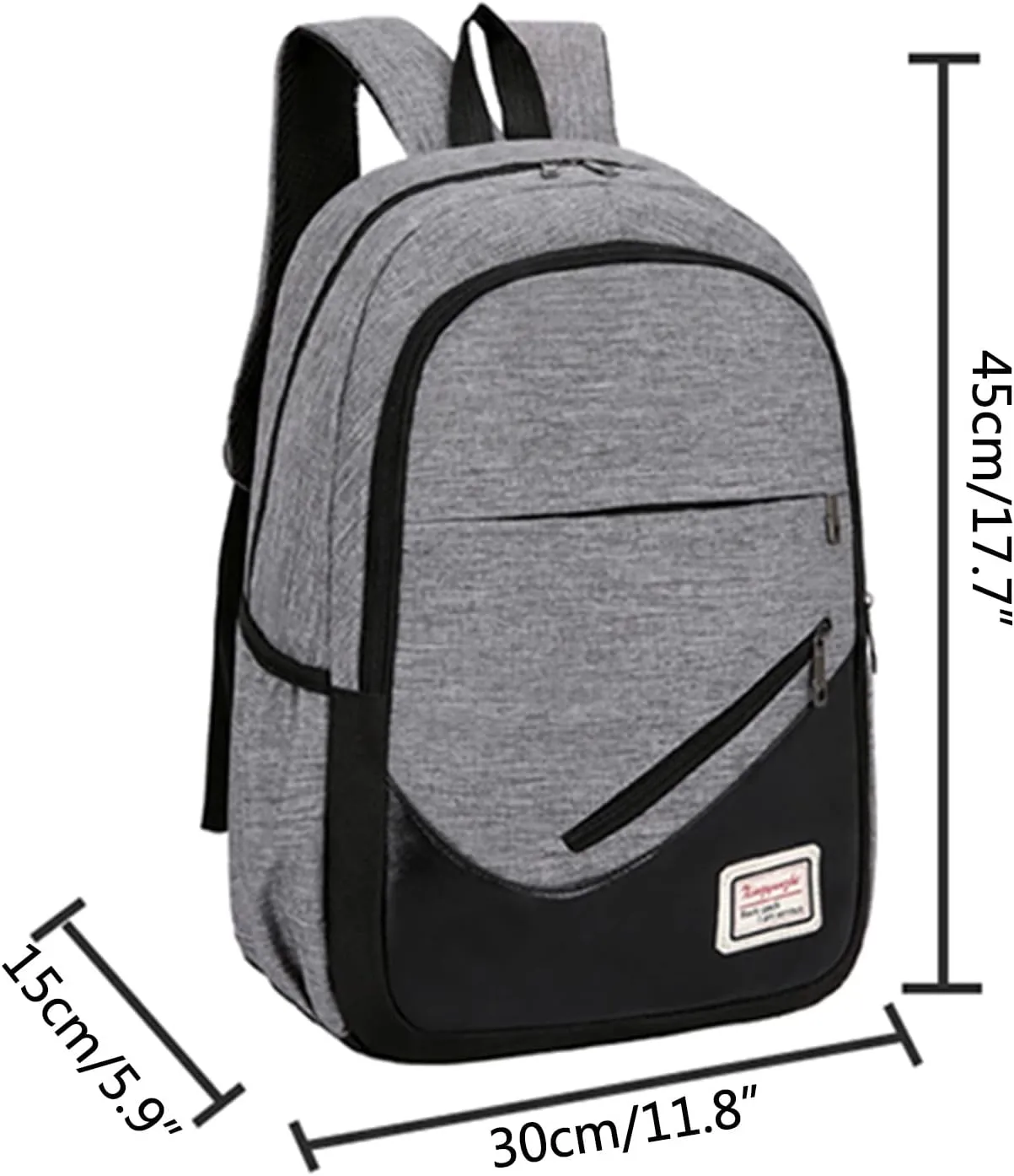 Women's Function Casual Backpack Soft Leather Backpacks Travel Bags Cute Tote Designer Backpack Purse for Women(Grey)