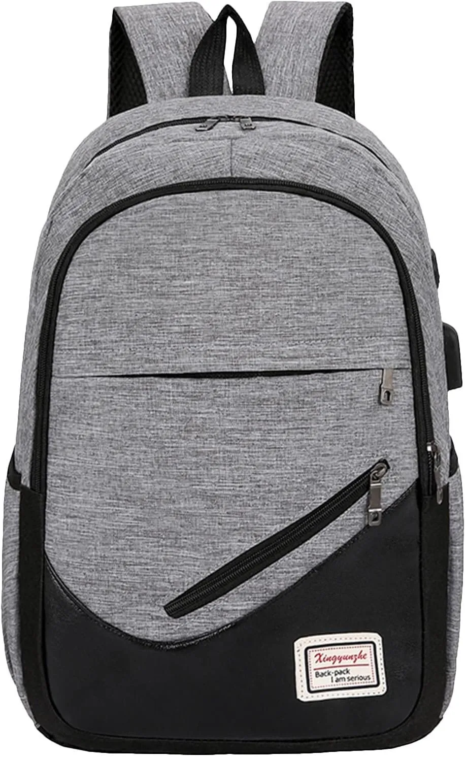 Women's Function Casual Backpack Soft Leather Backpacks Travel Bags Cute Tote Designer Backpack Purse for Women(Grey)