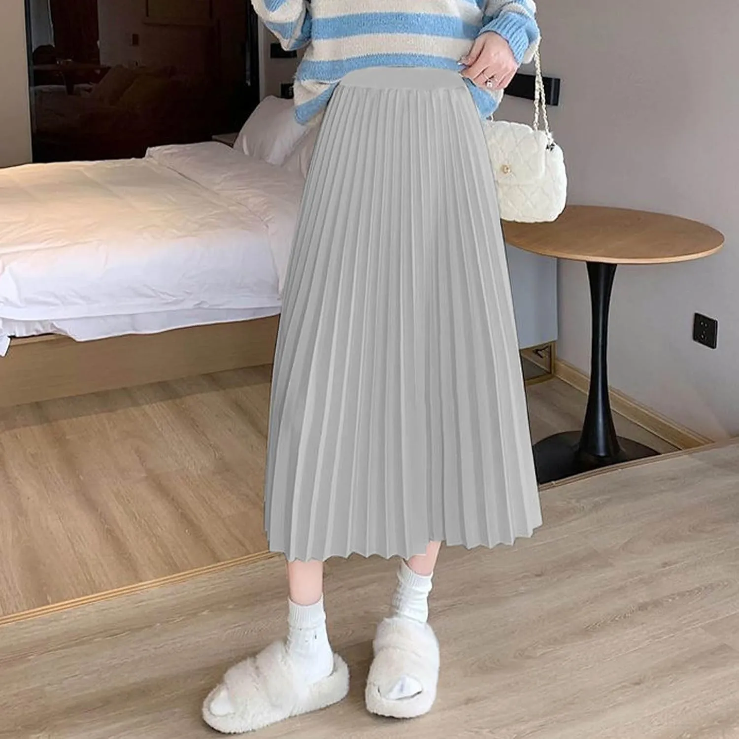 Women's Plus Size Satin Skirts 2025 Fashion Drawstring High Waisted Going Out Skorts Casual Summer Solid Loose Skirt
