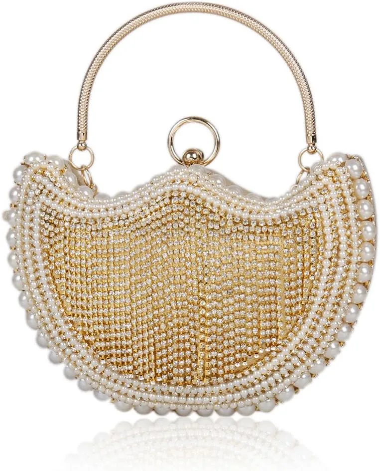 Womens Rhinestones Hardcases Wedding Party Clutch Purses Evening Bags