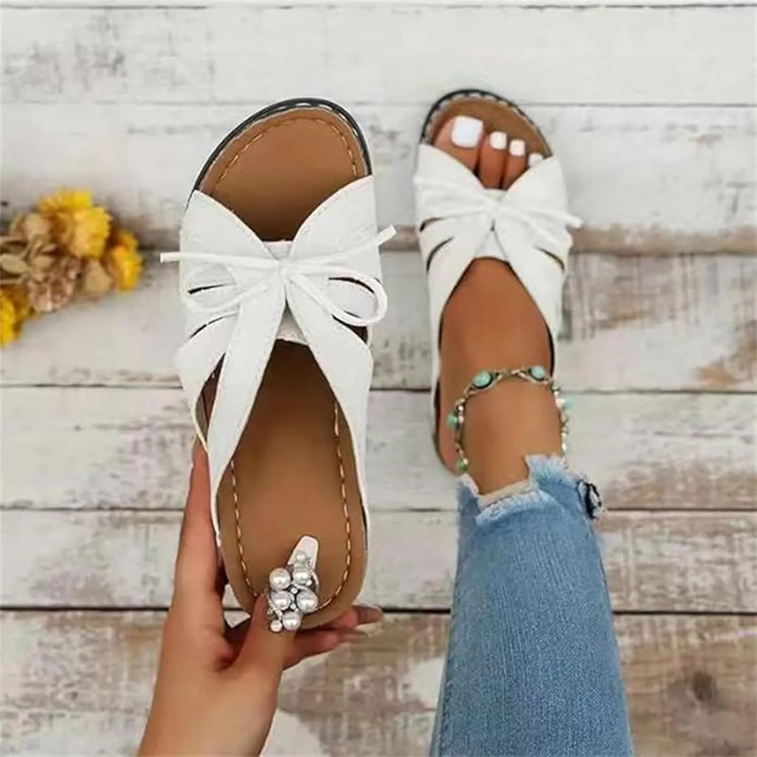 Women's Sandals Comfortable Cute Orthopedic Slippers Arch Support Flip Flops Dressy Summer Beach Walking Orthotic Slides