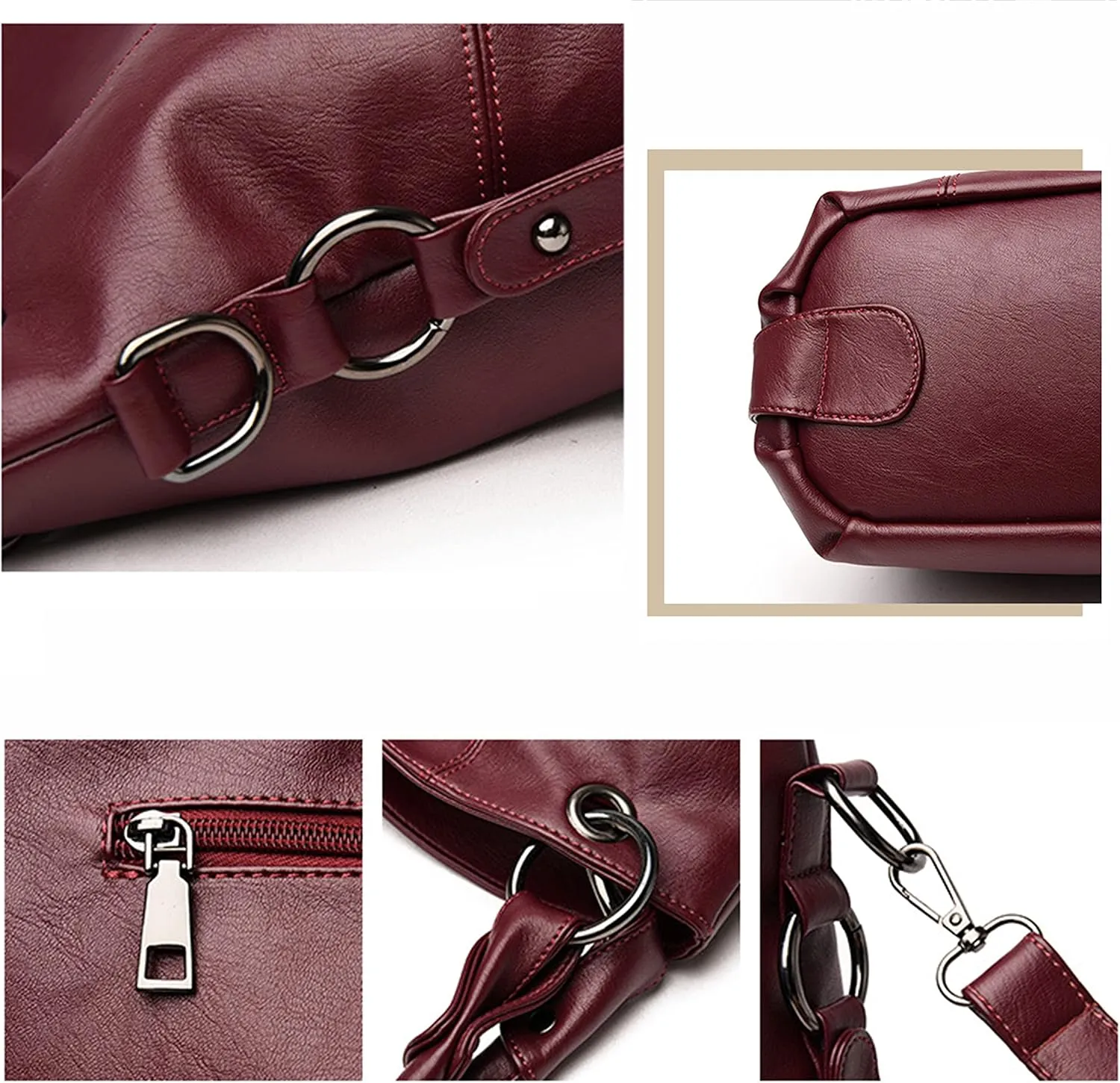 Women's Shoulder Bags Soft Leather Tote Bag Top Satchel Purses and Handbags Large Capacity Women Bag