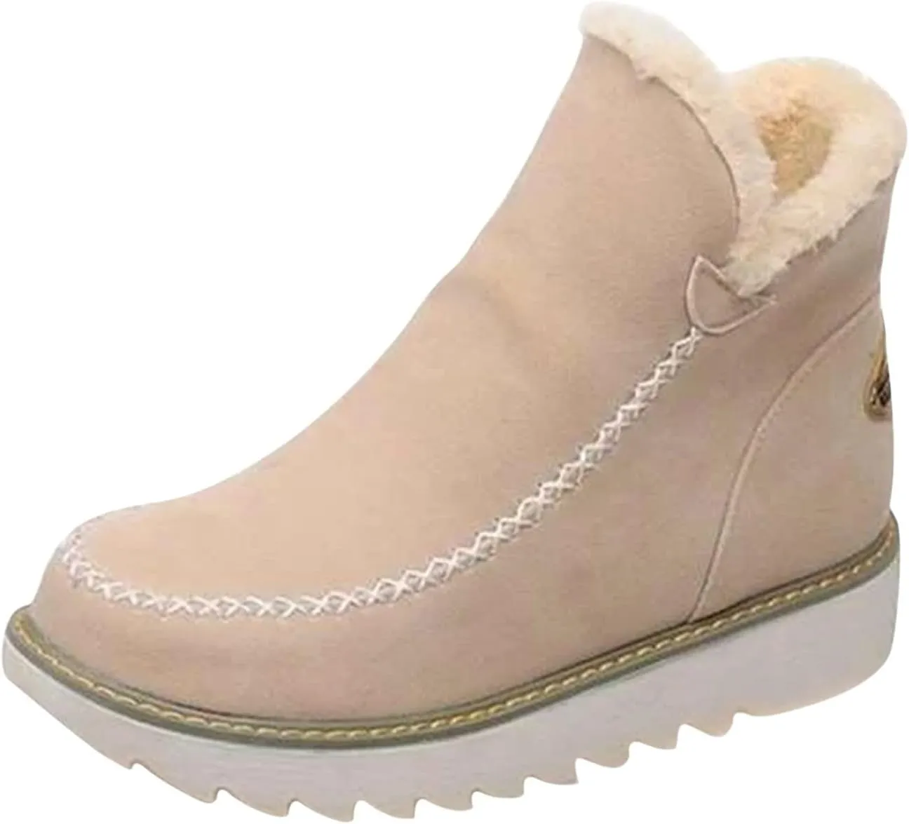 Womens Snow Boots Waterproof Slip on Women's Winter Waterproof Fur Lined Frosty Snow Boots Women's Winter Boots Wide Calf Zapatos Para La Nieve De Mujer Botas Contra El Agua Para Mujer