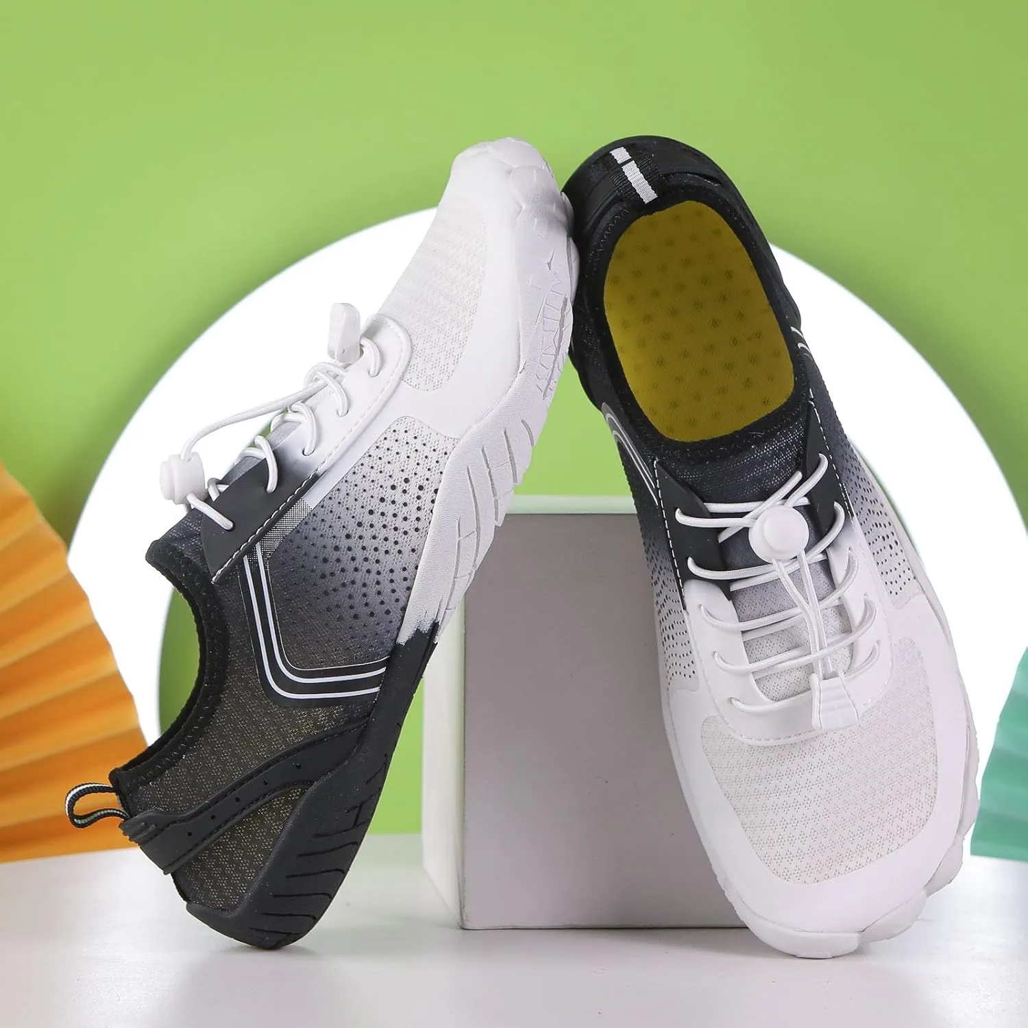 Womens Walking Shoes Slip on Dressy Knitted Non Slip Arch Support Running Shoes Breathable Mesh Sports Workout Tennis Shoes Fashion Lace Up Sneakers