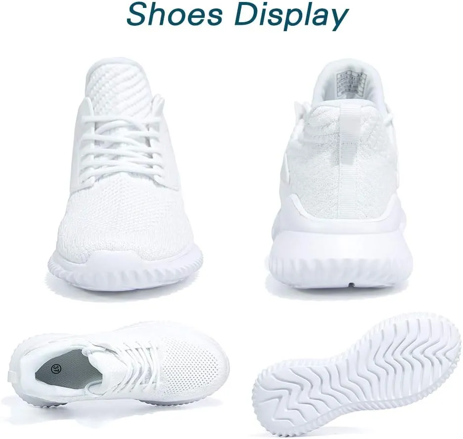 Womens Walking Shoes - Slip On Tennis Running Shoes Memory Foam Lightweight Work Sneakers for Indoor Outdoor Gym