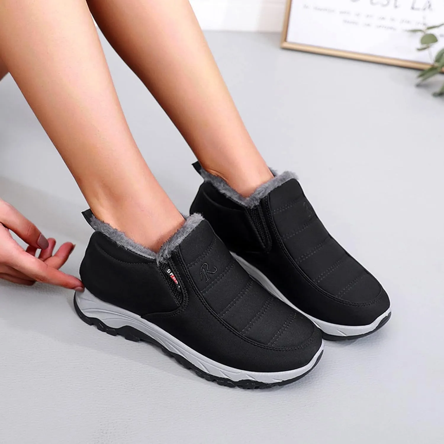 Women's Wide Calf Wide Width Snow Boots Waterproof Winter Boots for Women Lightweight Womens Winter Boots Wide Toe Womens Tall Rubber Boots Waterproof Winter Boot for Women 2023 Trendy