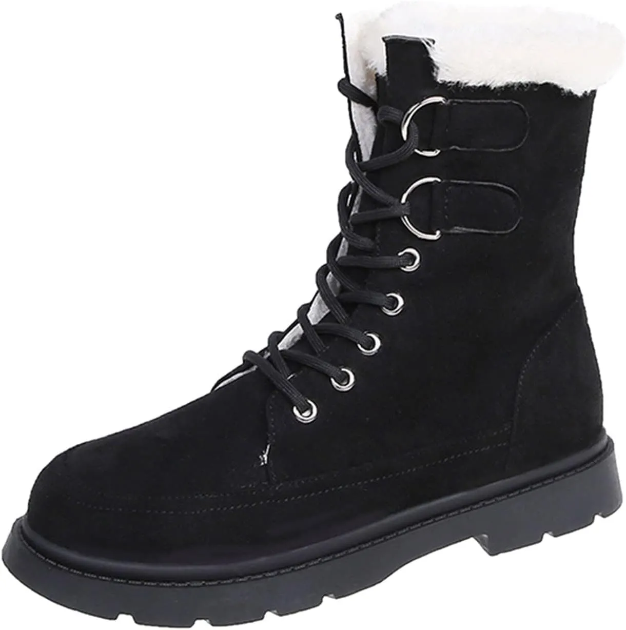 Womens Winter Snow Boots Fur Lined Warm Ankle Boots Wide Width Snow Booties Women Womens Snow Boot Womens Winter Hunting Boots Waterproof Insulated Tall Winter Boots for Women 2023