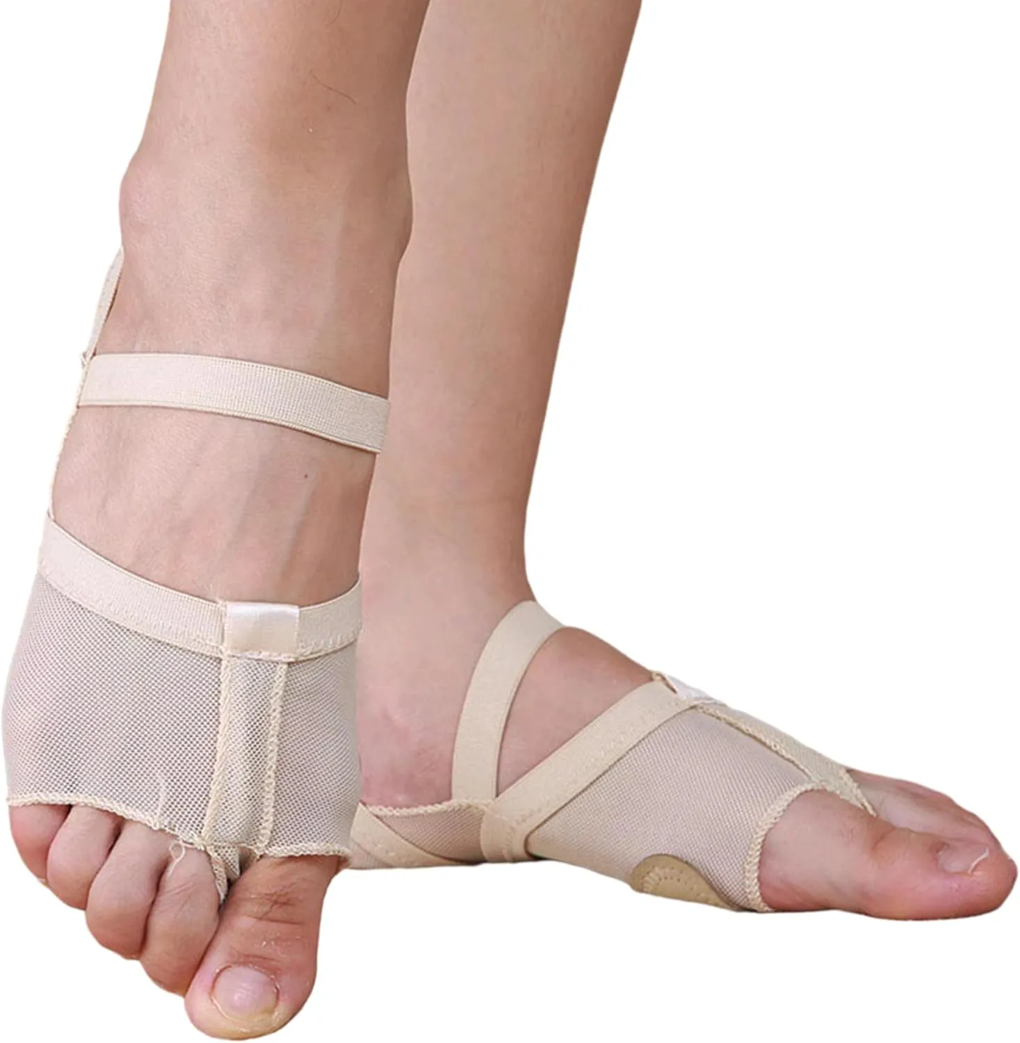 Wuchieal Full Body Dance Foot Undies Lyrical Shoes for Women Mesh Stretch Teenage Foot Undies Dance wear feet Underwear
