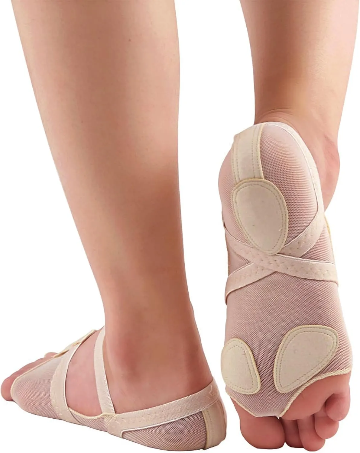 Wuchieal Full Body Dance Foot Undies Lyrical Shoes for Women Mesh Stretch Teenage Foot Undies Dance wear feet Underwear
