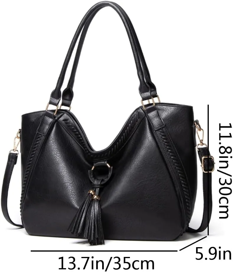 YAQUNICER Hobo Tote Bag Purses and Handbags for Women Top Handle Satchel Soft PU Leather Shoulder Bag