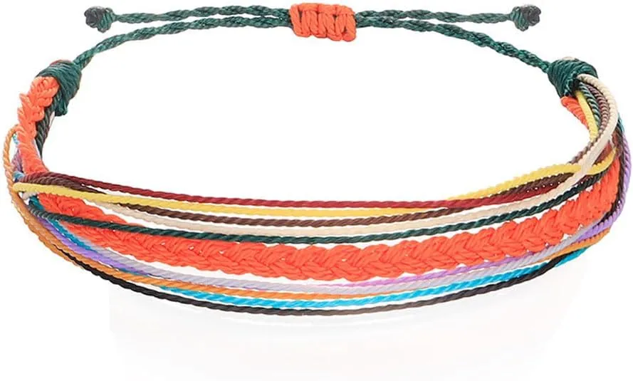 YAZILIND Bohemian Woven Bracelet Color Wax Thread Twist Braid Bracelets Women Female Hand Jewelry
